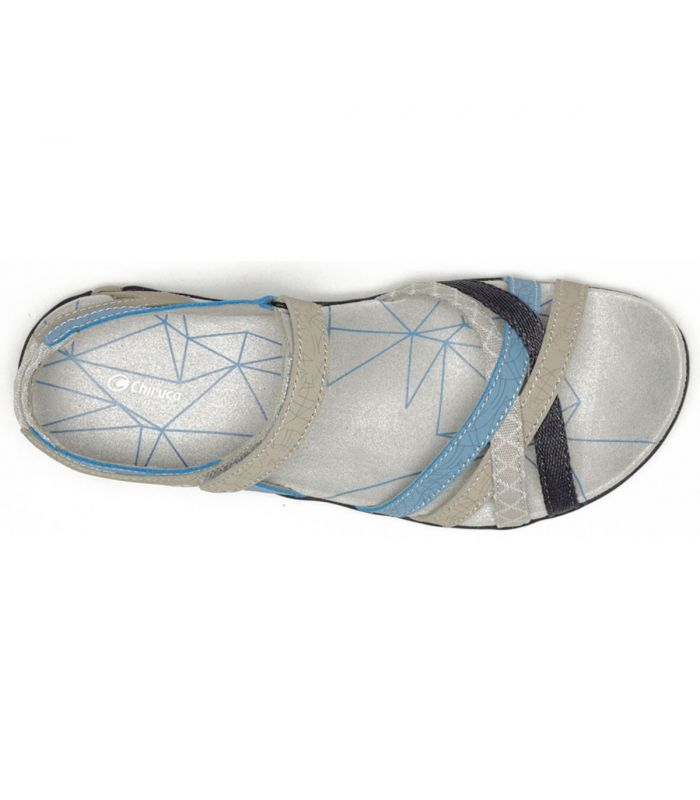 Compra online Sandalias Chiruca Malibu 04 Mujer Beige Azul en oferta al mejor precio