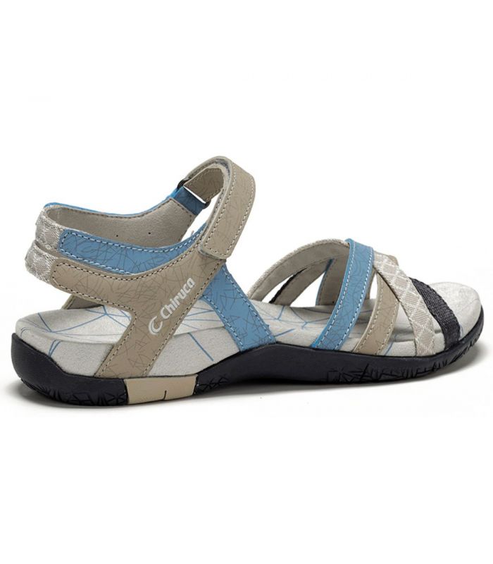 Compra online Sandalias Chiruca Malibu 04 Mujer Beige Azul en oferta al mejor precio