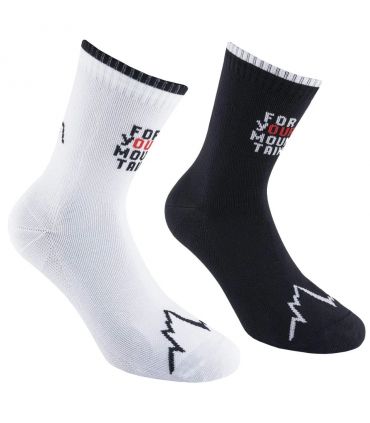 Calcetines La Sportiva For Your Mountain Socks Black White