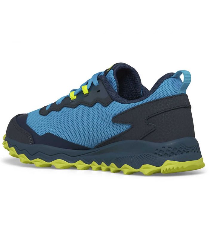 Compra online Zapatillas Saucony Peregrine KDZ Niños Blue Citron en oferta al mejor precio