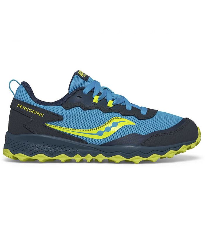 Compra online Zapatillas Saucony Peregrine KDZ Niños Blue Citron en oferta al mejor precio