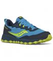 Compra online Zapatillas Saucony Peregrine KDZ Niños Blue Citron en oferta al mejor precio