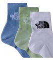 Compra online Calcetines The North Face Multi Sport Cush Quarter Sock 3P TNF White Misty Sage Steel Blue en oferta al mejor precio