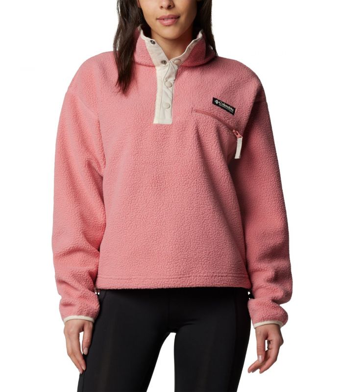 Compra online Sudadera Columbia Helvetia II Cropped Half Snap Fleece Mujer Pink Agave en oferta al mejor precio