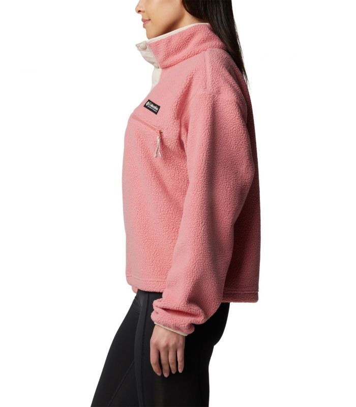 Compra online Sudadera Columbia Helvetia II Cropped Half Snap Fleece Mujer Pink Agave en oferta al mejor precio