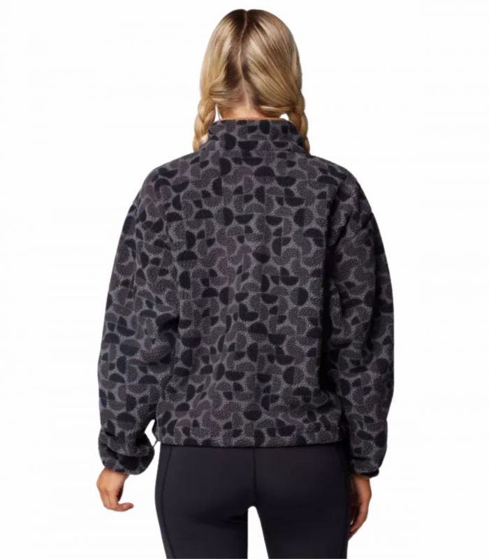 Compra online Sudadera Columbia Helvetia II Printed Cropped Half Snap Mujer Black Retroscape en oferta al mejor precio