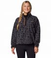 Compra online Sudadera Columbia Helvetia II Printed Cropped Half Snap Mujer Black Retroscape en oferta al mejor precio