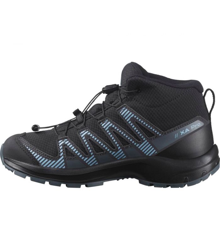 Compra online Botas Salomon Xa Pro V8 Mid CSWP J Niños Black Dark Slate en oferta al mejor precio