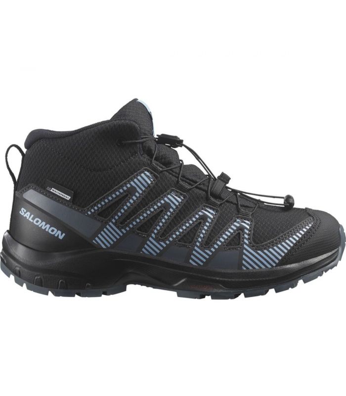 Compra online Botas Salomon Xa Pro V8 Mid CSWP J Niños Black Dark Slate en oferta al mejor precio