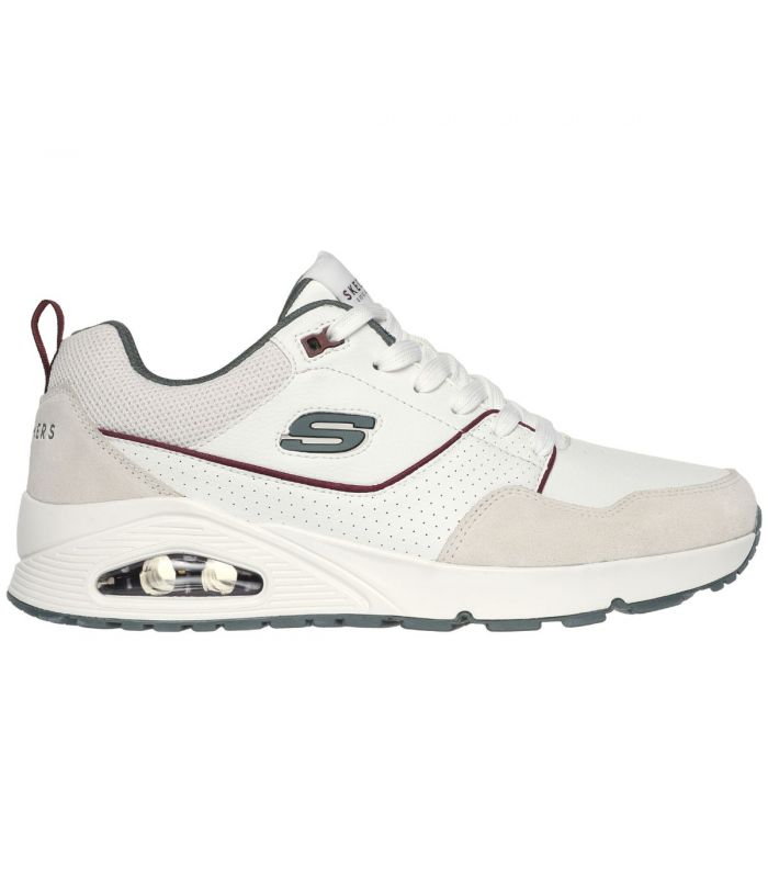 Compra online Zapatillas Skechers Uno Retro One Hombre Blanco Verde en oferta al mejor precio