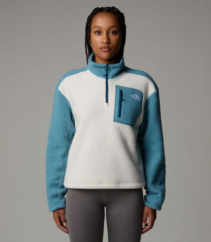 Compra online Forro polar The North Face Yumiori 1/4 Zip Mujer Algae Blue en oferta al mejor precio