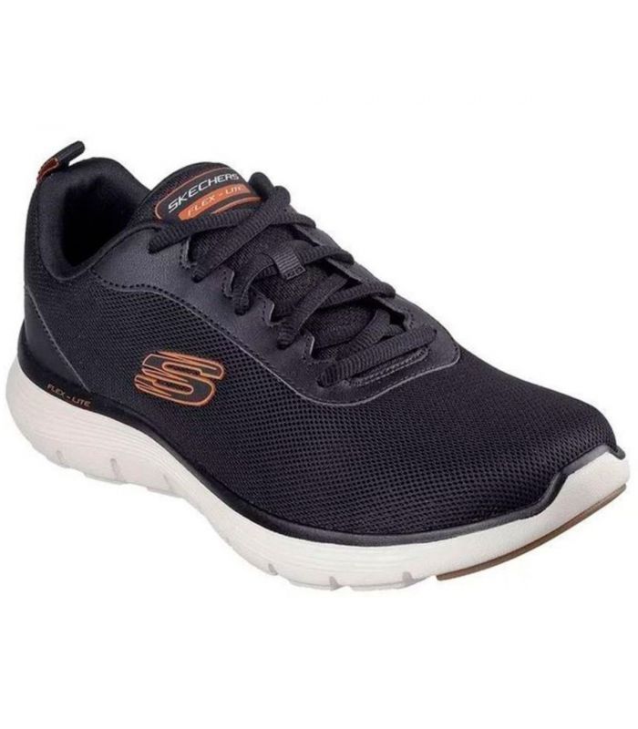 Compra online Zapatillas Skechers Flex Advantage 5.0 Hombre Negro Oro en oferta al mejor precio