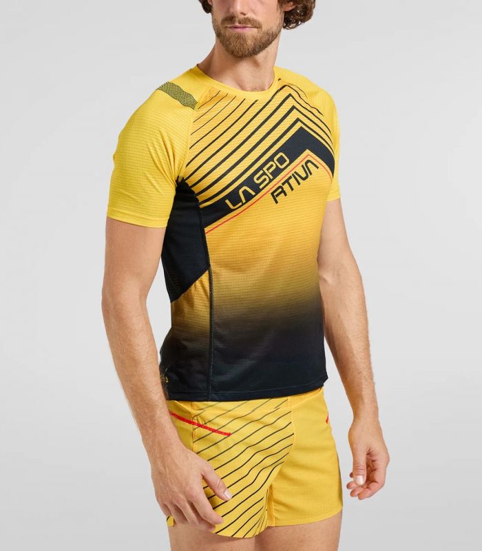 Compra online Camiseta La Sportiva Wave T-Shirt Hombre Yellow Black en oferta al mejor precio