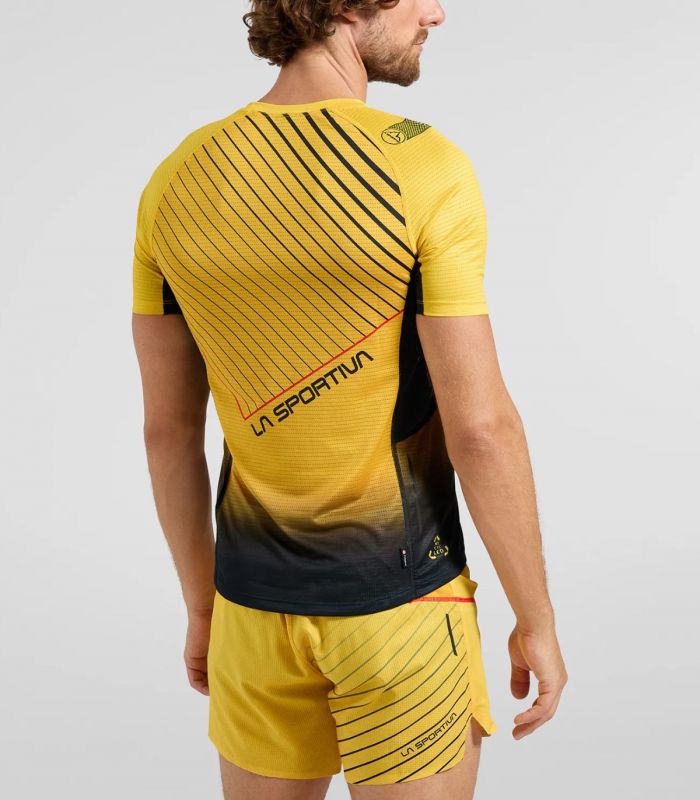 Compra online Camiseta La Sportiva Wave T-Shirt Hombre Yellow Black en oferta al mejor precio