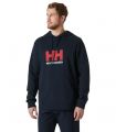 Compra online Sudadera Helly Hansen Logo Hoodie Hombre Navy en oferta al mejor precio