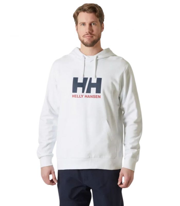 Compra online Sudadera Helly Hansen Logo Hoodie Hombre White en oferta al mejor precio