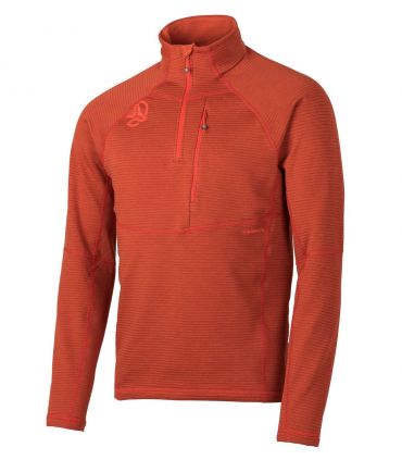 Camiseta Ternua Momhill 1/2 Zip Hombre Deep Ginger