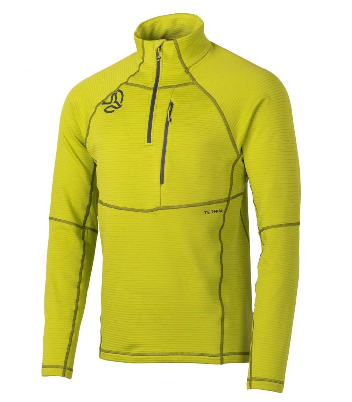 Compra online Camiseta Ternua Momhill 1/2 Zip Hombre Deep Citrus en oferta al mejor precio