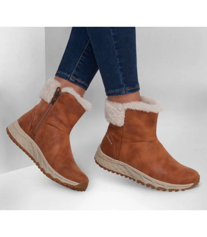 Compra online Botas Skechers Escape Plan Cozy Collab Mujer Chestnut en oferta al mejor precio