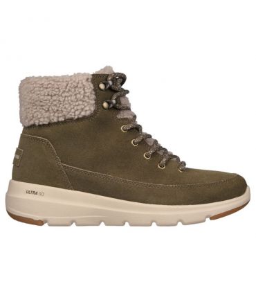 Botas Skechers On the GO Glacial Ultra Woodlands Mujer Oliva