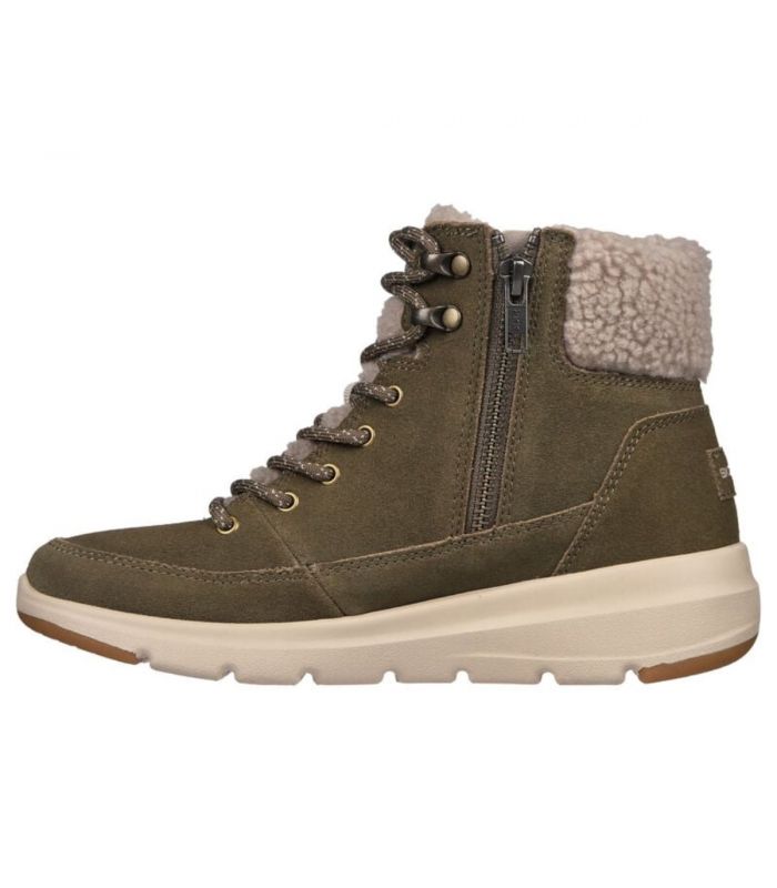 Compra online Botas Skechers On the GO Glacial Ultra Woodlands Mujer Oliva en oferta al mejor precio