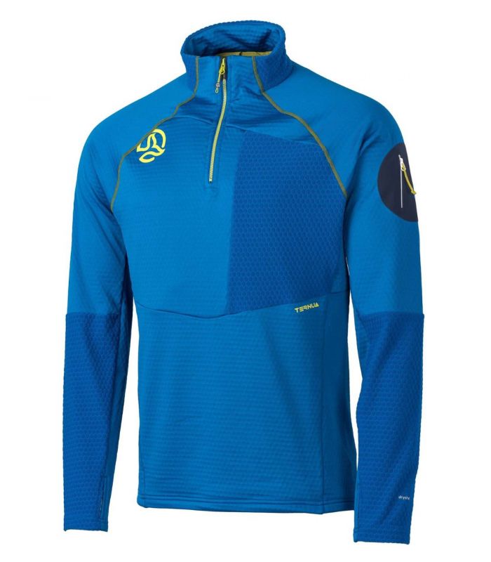 Compra online Camiseta Ternua Ragger 1/2 Zip Hombre Deep Mediterranen en oferta al mejor precio