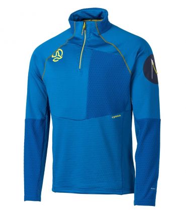 Camiseta Ternua Ragger 1/2 Zip Hombre Deep Mediterranen