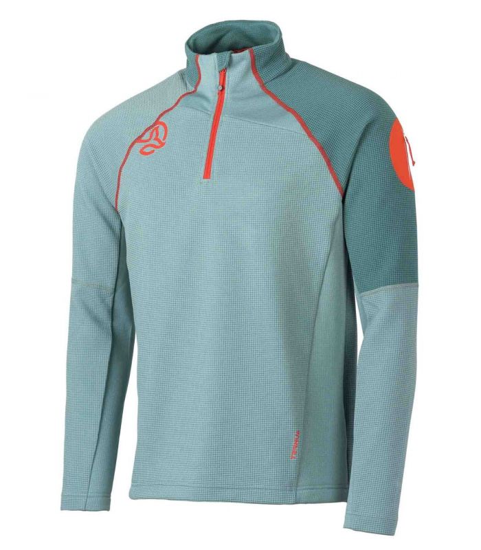 Compra online Camiseta Ternua Lemik 1/2 Zip Hombre Grey Mint en oferta al mejor precio