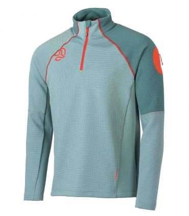 Camiseta Ternua Lemik 1/2 Zip Hombre Grey Mint