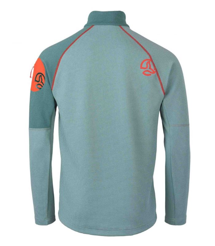 Compra online Camiseta Ternua Lemik 1/2 Zip Hombre Grey Mint en oferta al mejor precio