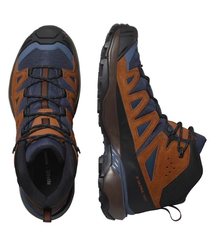 Compra online Botas Salomon X Ultra 360 Leather Mid Gtx Hombre Blue Nights en oferta al mejor precio