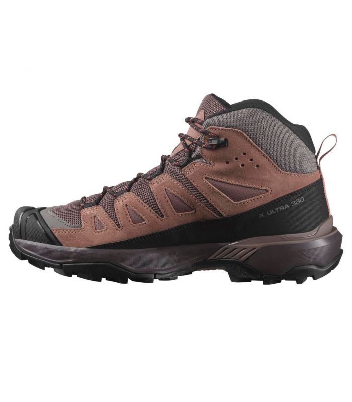 Compra online Botas Salomon X Ultra 360 Leather Mid Gtx Mujer Peppercorn en oferta al mejor precio