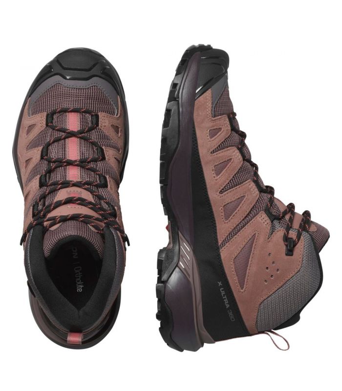 Compra online Botas Salomon X Ultra 360 Leather Mid Gtx Mujer Peppercorn en oferta al mejor precio